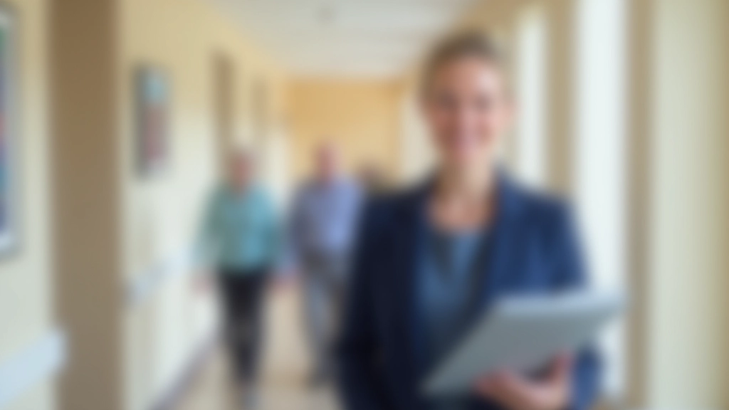 Woman in professional setting discussing care options