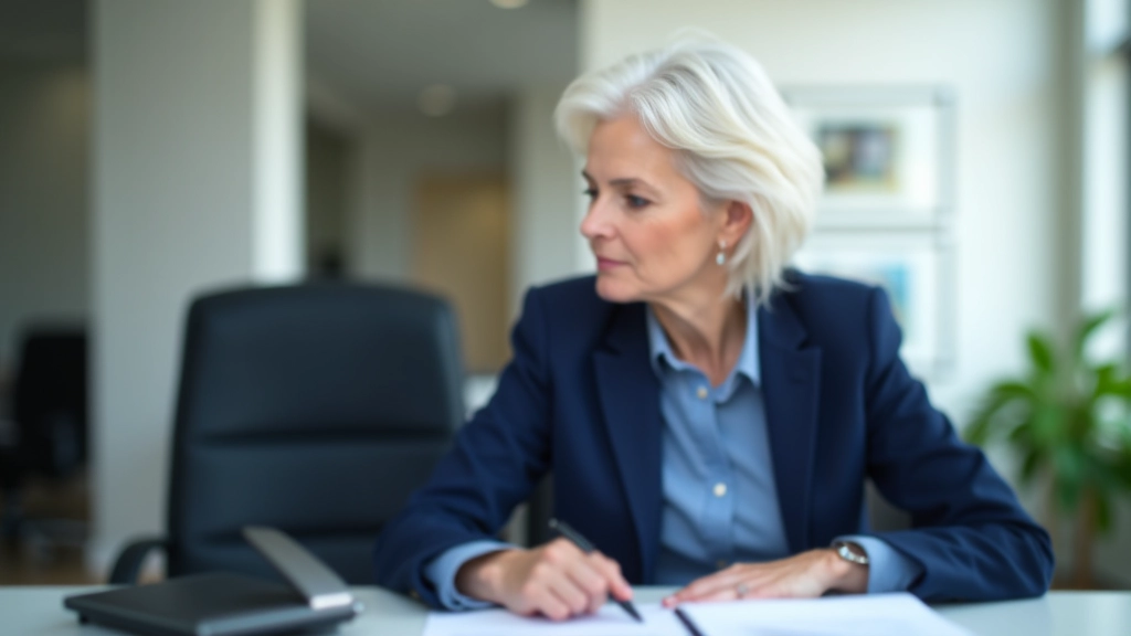Insurance agent explaining policy details to senior client in comfortable office setting